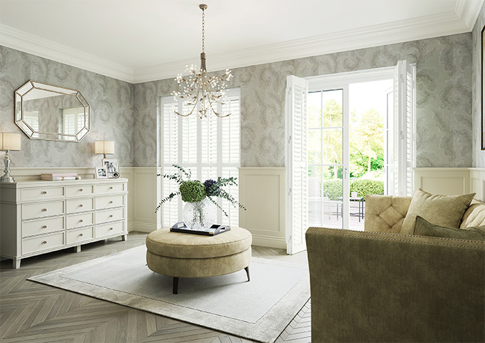 Bromley, Paper White - Full Height Plantation Shutter - Image 7